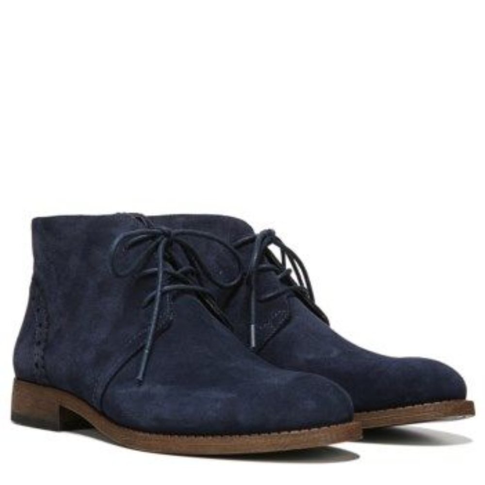 Franco Sarto Suede Boots Navy Blue